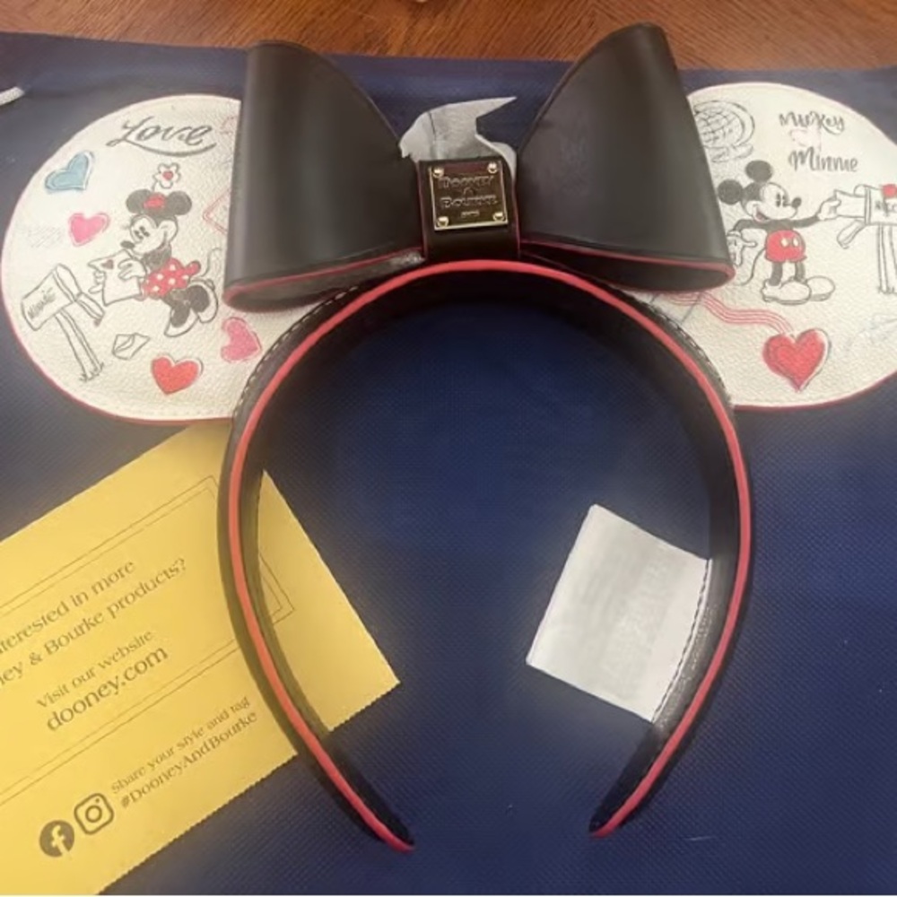 Disney Black and Red Minnie Mouse Bow Headband